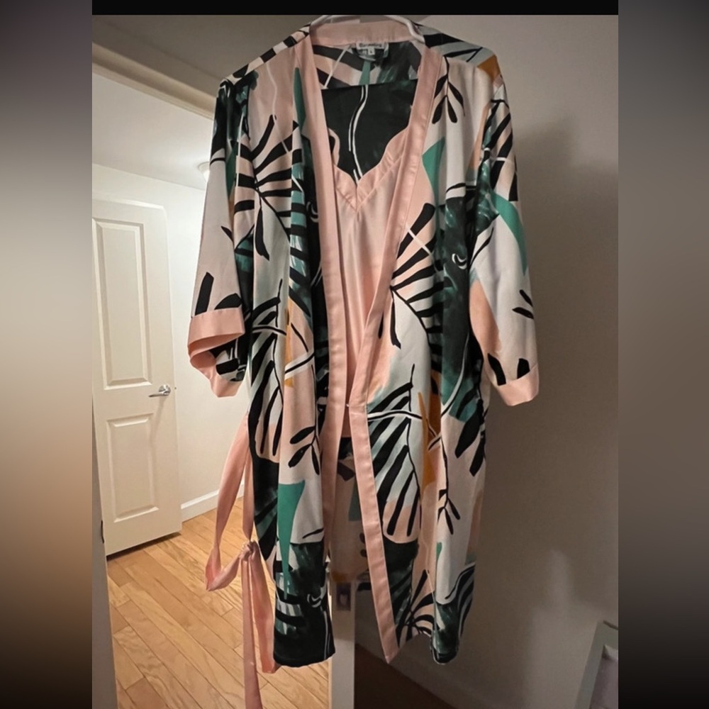 Satin pajamas set 3 pcs